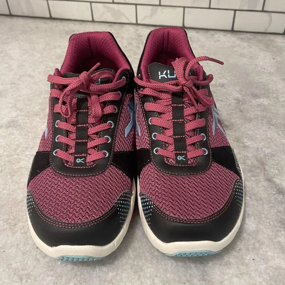 Kuru Shoes Womens‎ Size 12 Pink Black Mesh Athletic Walking Sneakers 201324